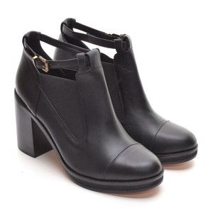 Modern Vice Etta Black Ankle Strap Booties 10 M New